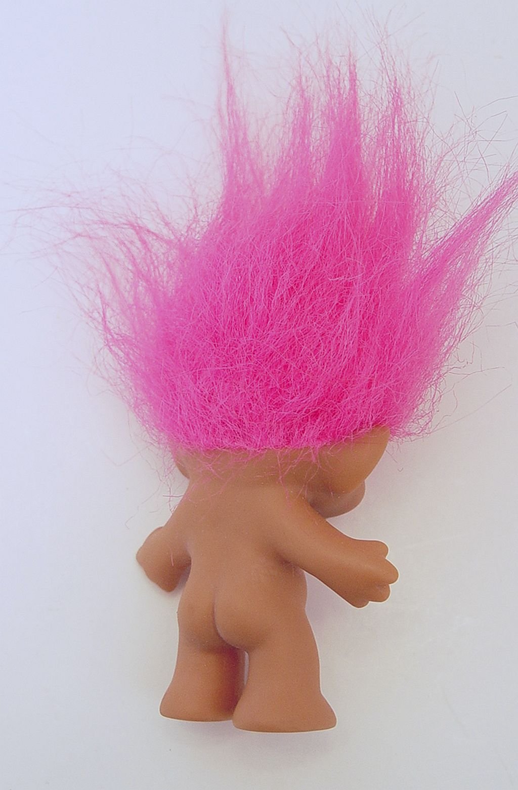Ace Novelty Pink Haired Pink Diamond Jewel Treasure Troll Doll 3 Inches Tall