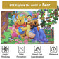 60 Piece Jigsaw Puzzles for Kids Ages 4-8 Bear Animal Party Puzzle- Family Game Reduced Pressure Toy Gift for Children (2500)
