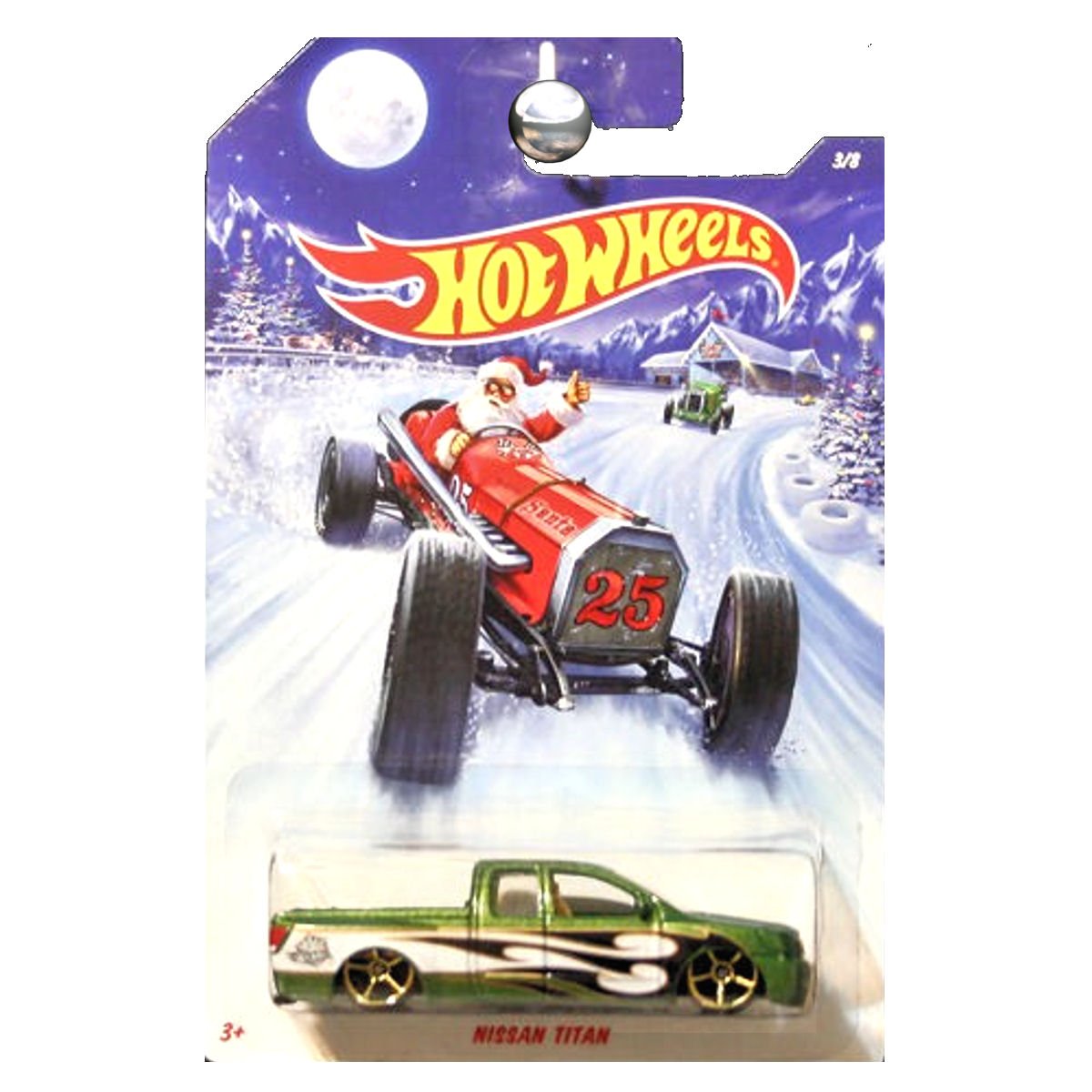 Hot Wheels 2014 Holiday Rods Nissan Titan Pickup Truck Green WALMART