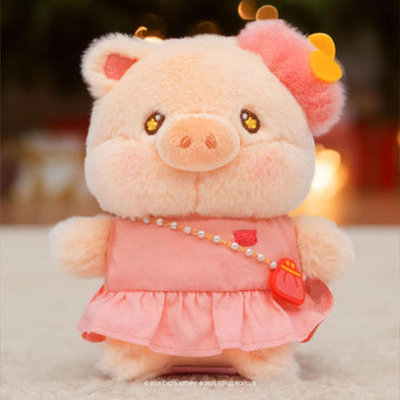 TOYZERO + LuLu the Piggy - Elegant Lu Plush Keychain Stuffed Animal Keychain Cute Plushie Kawaii Pig Figure Toy Plush Bag Charm for Backpacks, Holiday