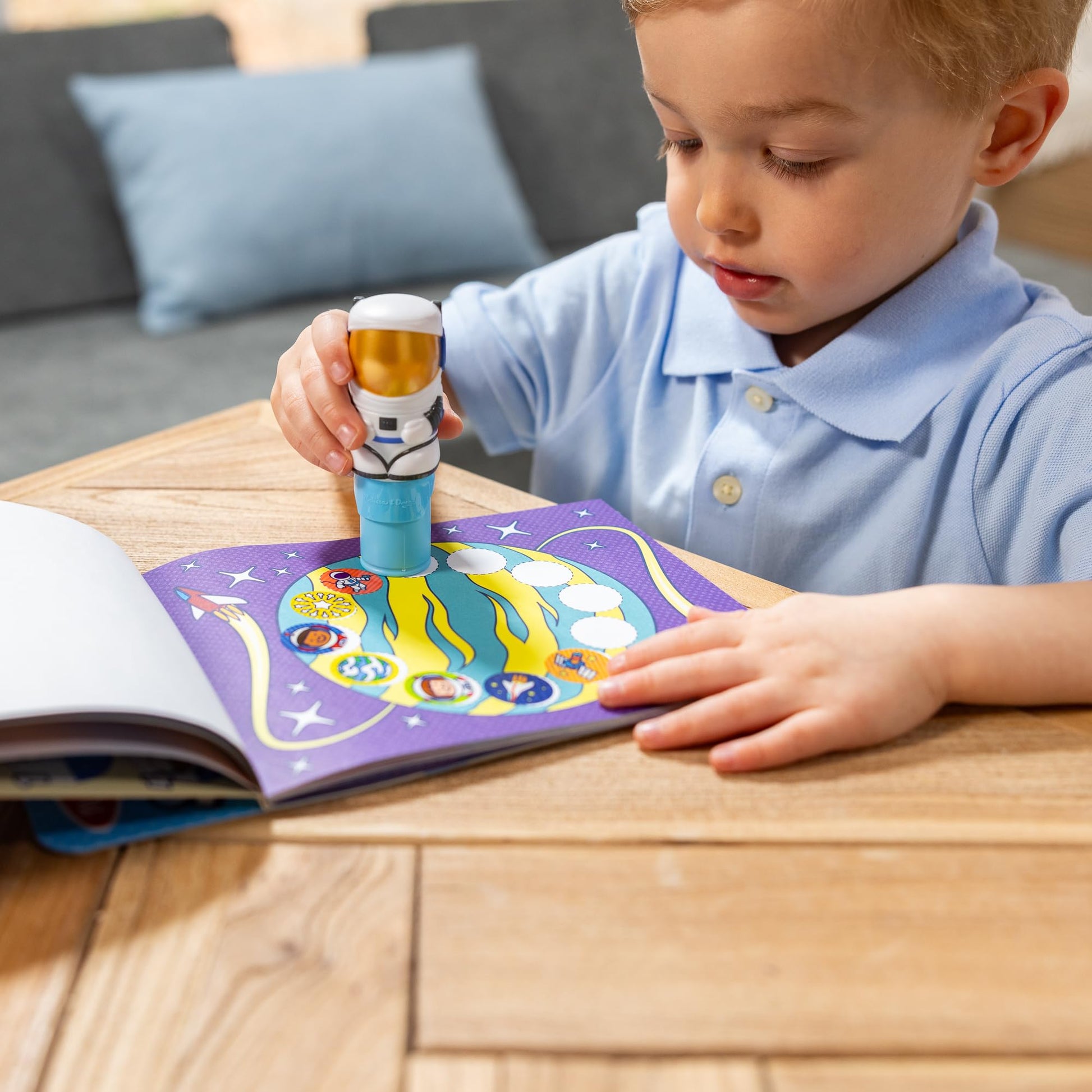 Melissa & Doug Sticker Wow! Astronaut Stamper Toy and Activity Pad