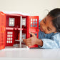 Green Toys Fire Station Playset - 8 Piece Pretend Play, Motor Skills, Language & Communication Kids Role Play Toy. No BPA, phthalates, PVC. Dishwasher