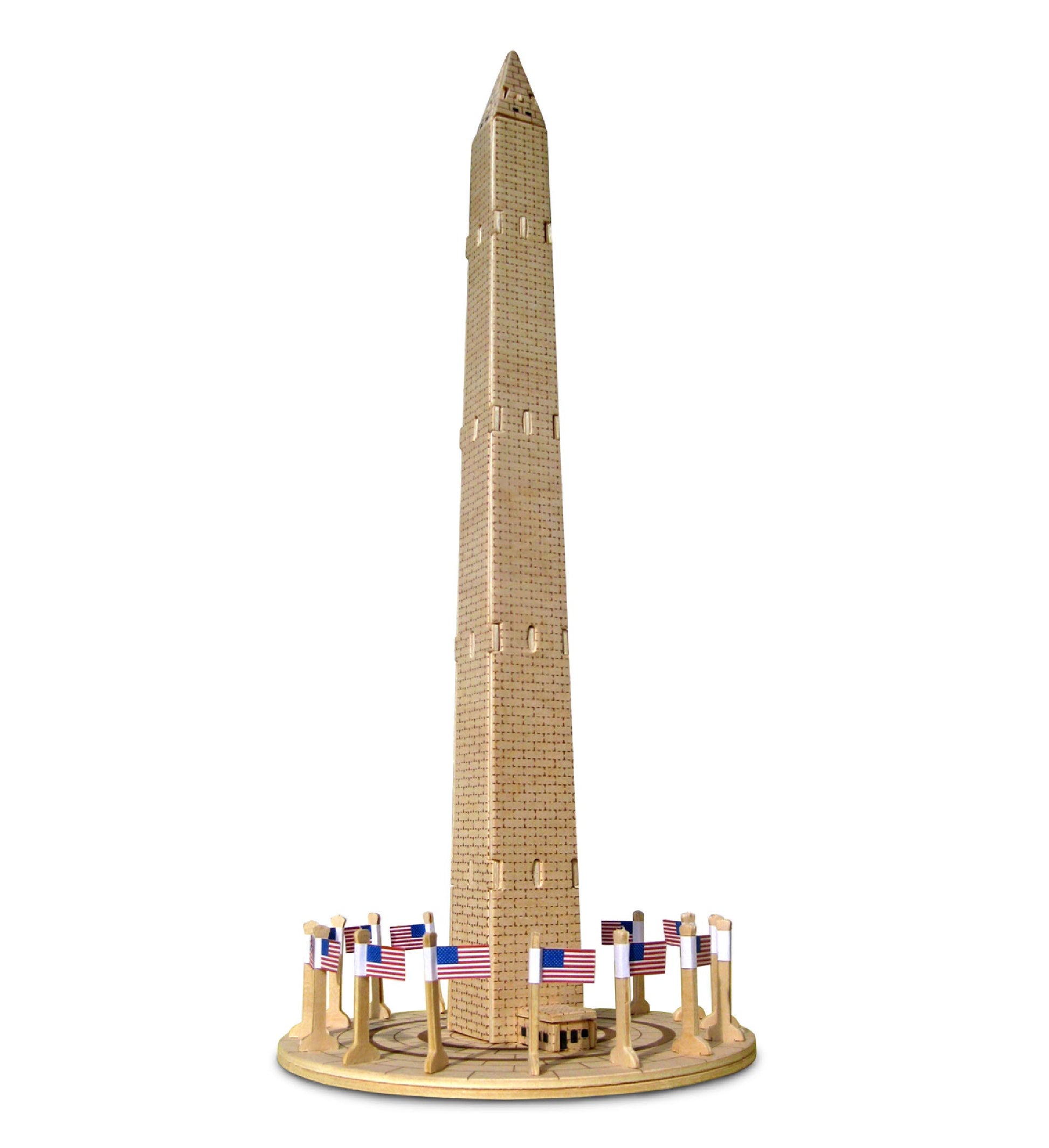 Puzzled 3D Puzzle Washington Monument Wood Craft Construction Model Kit, Educational DIY Wooden Toy Assemble Model Unfinished Crafting Hobby Puzzle