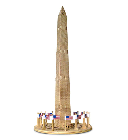 Puzzled 3D Puzzle Washington Monument Wood Craft Construction Model Kit, Educational DIY Wooden Toy Assemble Model Unfinished Crafting Hobby Puzzle
