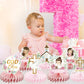 24Pcs Baptism Decorations for Girls, Pink Floral Baptism Centerpieces for Tables, Baptism Decor Honeycomb Centerpiece Double Sided Table Toppers