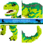 Aigidusansu Jurassic Dinosaur Micro Building Blocks, 1457pcs Velociraptor Tyrannosaurus Rex DIY Mini Diamond Blocks Bricks Toy for Boys Age 8-12 14+
