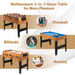 Goplus 48 Inch Multi Game Table, 3-in-1 Adult Size Foosball, Pool Table, Slide Hockey Table, Combo Table Set w/Billiard, Soccer & Hockey for Arcade