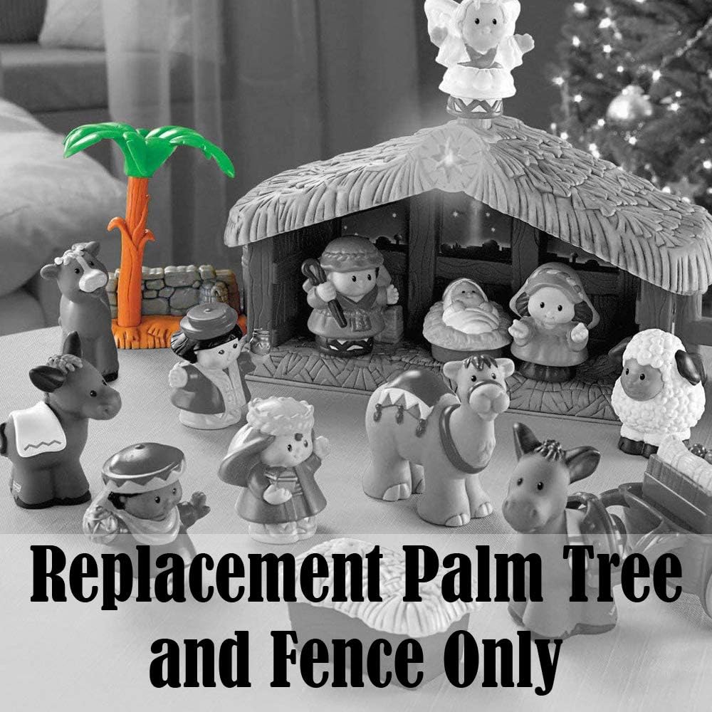 Replacement Tree with Fence for Fisher-Price Little People Deluxe Christmas Story, Nativity Playset ~ J2404