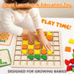 Mosaic Shape Wooden Pattern Blocks Puzzle, 120 PCS Wooden Pattern Blocks with 20 Pcs Reference Cards,Kindergarten Classic Educational Geometric Shape