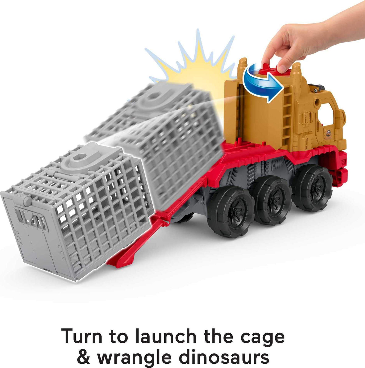 Fisher-Price Imaginext Jurassic World Camp Cretaceous Dinosaur Hauler & Yaz Figure and Vehicle Set for Preschool Kids Ages 3 to 8