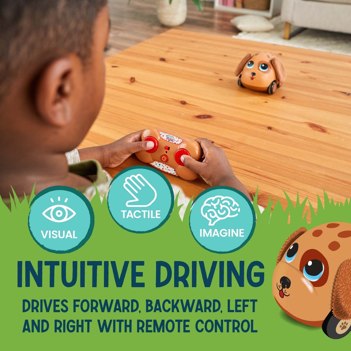 Flybar Poko Petz, Remote Control Car for Toddlers Dog Toys - 2.4GH for Boys and Girls, Light Up, Singing, Talking Toy, Preschool, Best Birthday
