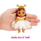Baby Born Surprise Small Dolls Series 7 4" - Unwrap Surprise Collectible Baby Doll with 3 Water Surprises, Garden-Themed Outfit, Color Change Diaper