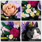 Tuxedo Cat Rose Bouquet Succulent Planter Building Blocks,Compatible with Lego Tuxedo Cat Flowers Pot,Creative Plants and Animals Decoration Rose