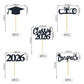30 PCS Graduation Cupcake Toppers 2026 Diploma Grad Cap Cake Toppers Food Picks for Party Supplies and Graduation Party Favors 5 Styles