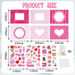 Mother's Day Picture Frame Crafts Kits Thanks Mom Photo Frame with Heart Flowers Stickers DIY Photo Props for Mom Gifts Festival Decorations