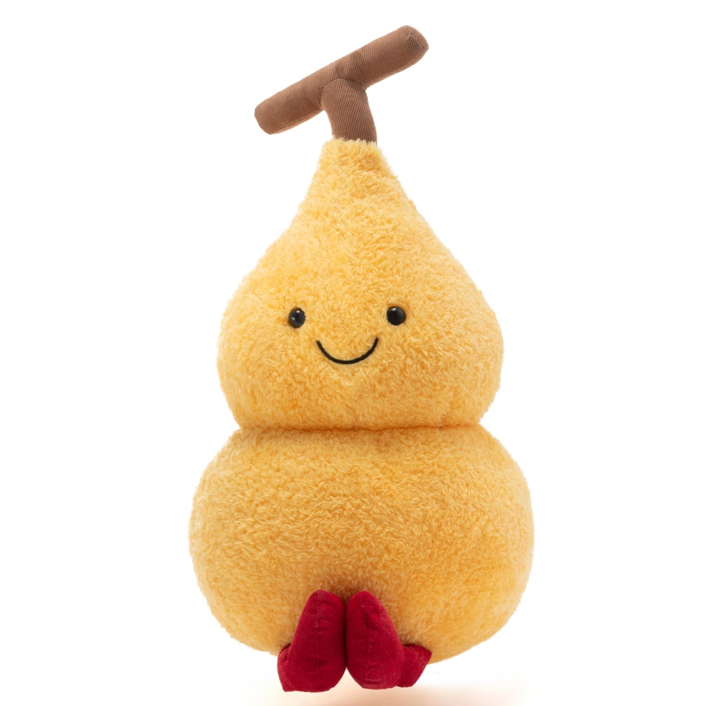 TLEYANKELE Cute Golden Gourd Plush Toy, Lucky Fortune Gourd Stuffed Animal, 14.9 inches, Soft Kawaii Calming Doll for Kids Adults, Decorative Pillow