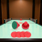 2 Pcs Red Air Hockey Pushers and Air Hockey Pucks Great Goal Handles Paddles Replacement Accessories for Game Tables, Air Hockey Tables and Equipment