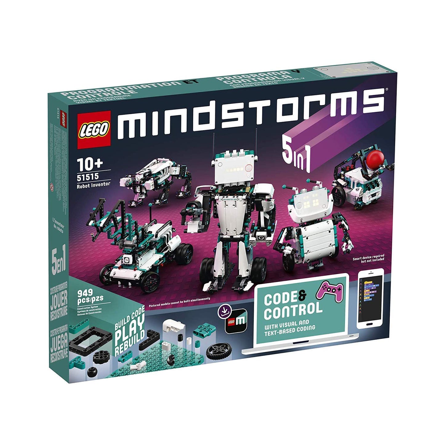 LEGO MINDSTORMS Robot Inventor Building Set; STEM Kit for Kids and Tech Toy with Remote Control Robots; Inspiring Code and Control Edutainment Fun