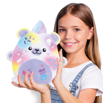 Canal Toys Airbrush Plush Kawaii Squish Bear: Includes Plush Bear, Airbrush Set and Stick on Stencils; Color and wash and Repeat; Create Your own