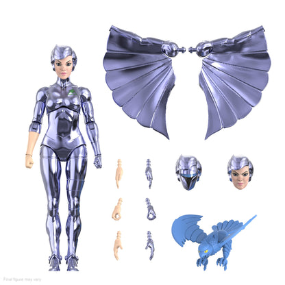 Super7 ULTIMATES! SilverHawks Steelheart - 7" SilverHawks Action Figure with Accessories Classic Cartoon Collectibles and Retro Toys