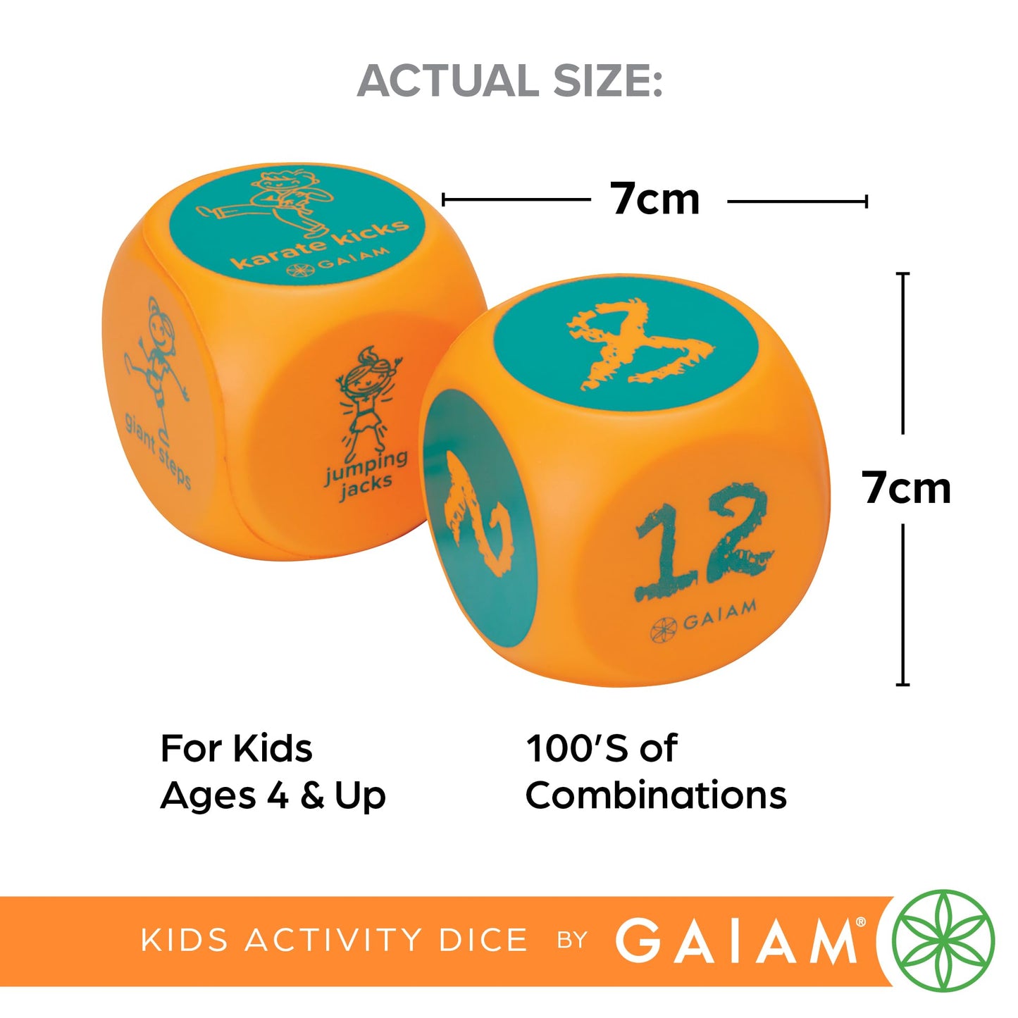 Gaiam Kids Activity Fitness Dice, Fun Classroom Game