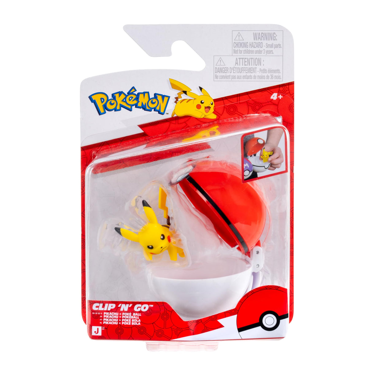 Pokémon PKW4614 - Clip and Go Pokéball - Pikachu and Pokéball