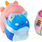 Squishville by Original Squishmallows Back to School Accessory Set - Includes 2-Inch Alandy The Blue Frog Plush, Plus Sneakers, Backpack Accessories