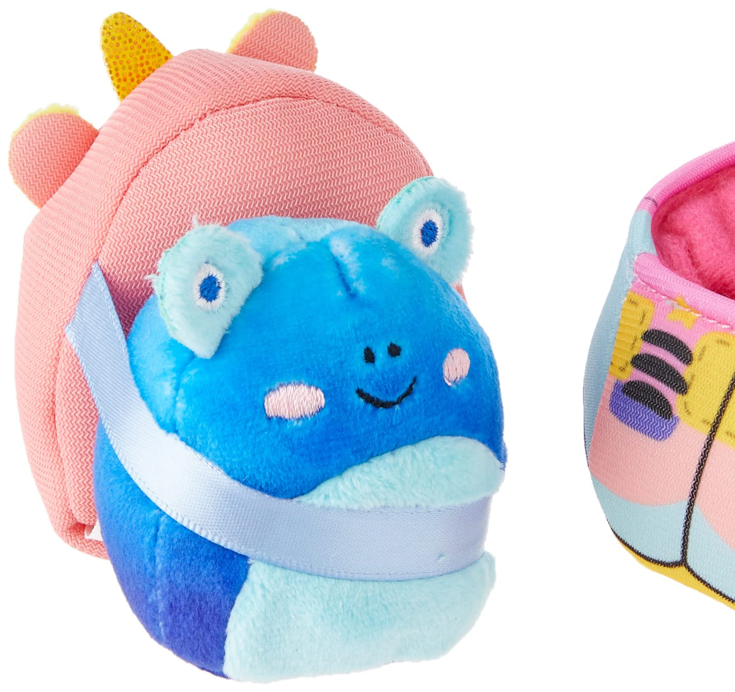 Squishville by Original Squishmallows Back to School Accessory Set - Includes 2-Inch Alandy The Blue Frog Plush, Plus Sneakers, Backpack Accessories