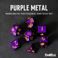 FanRoll 16mm Metal Polyhedral DND Dice Set: Purple, Role Playing Game Dice for Dungeons and Dragons