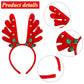 Ruisita 9 Pack Reindeer Headband Ornaments Christmas Antlers Costume Headwear Decoration Assorted Styles Party Gifts for Holiday