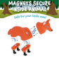 POPULAR PLAYTHINGS Magnetic Forest Animals for Toddlers 1-3, Mini Mix or Match Animal Toys, Gift for Kids, Set of 4