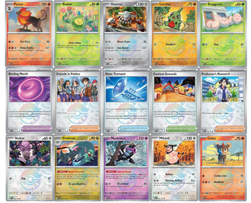 Pokemon TCG 5 Card Lot - Pokeball Pattern Holo Foil - Assorted Variety Bundle - No Duplicates!
