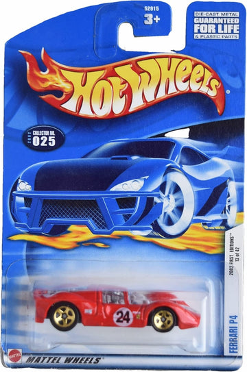 Hot Wheels Ferrari P4, 2002 First Editions 13/42, red