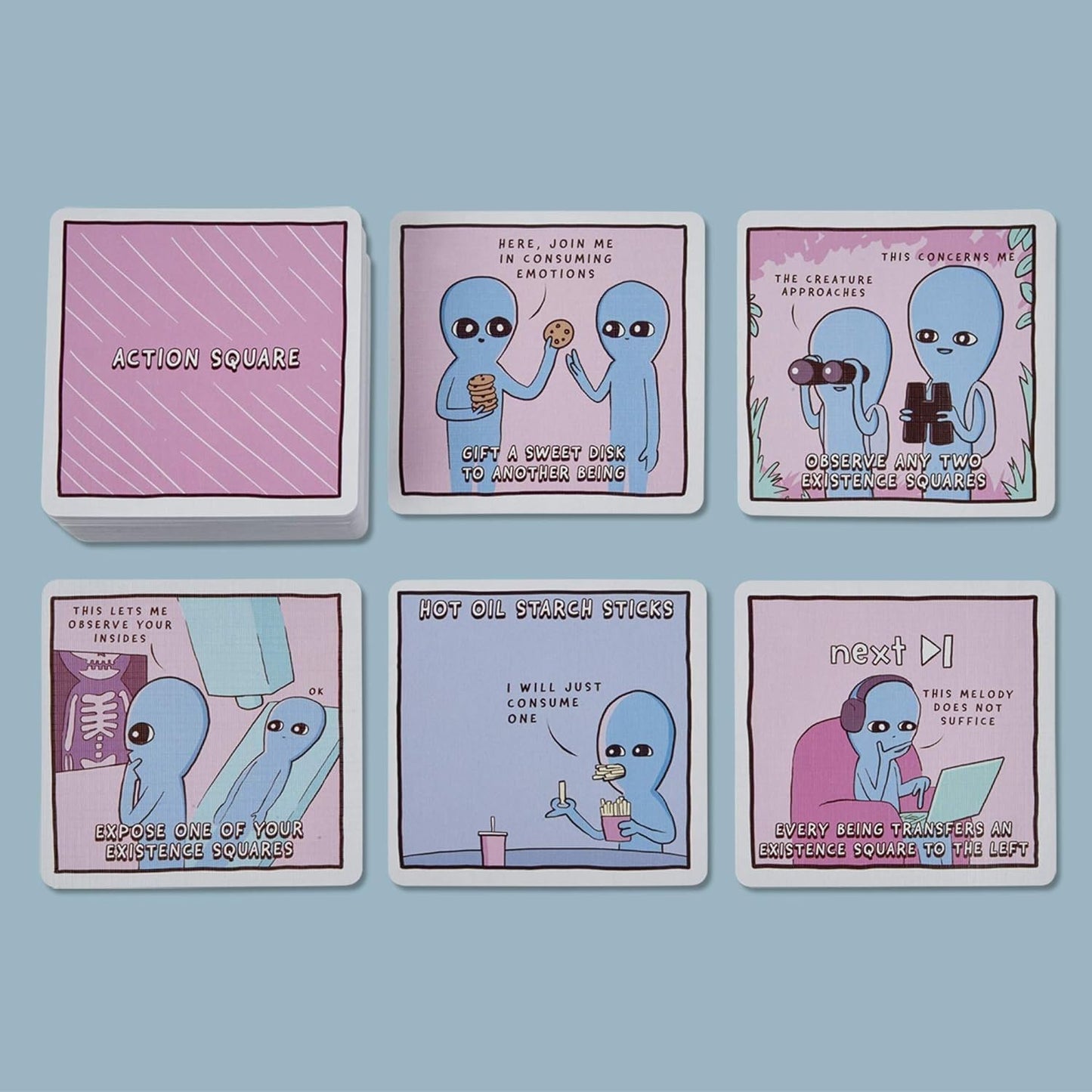 Hasbro Gaming Sweet Existence, A Strange Planet Family-Friendly Party Card Game Inspired by The Webcomic and Books by Nathan W. Pyle, for Ages 13
