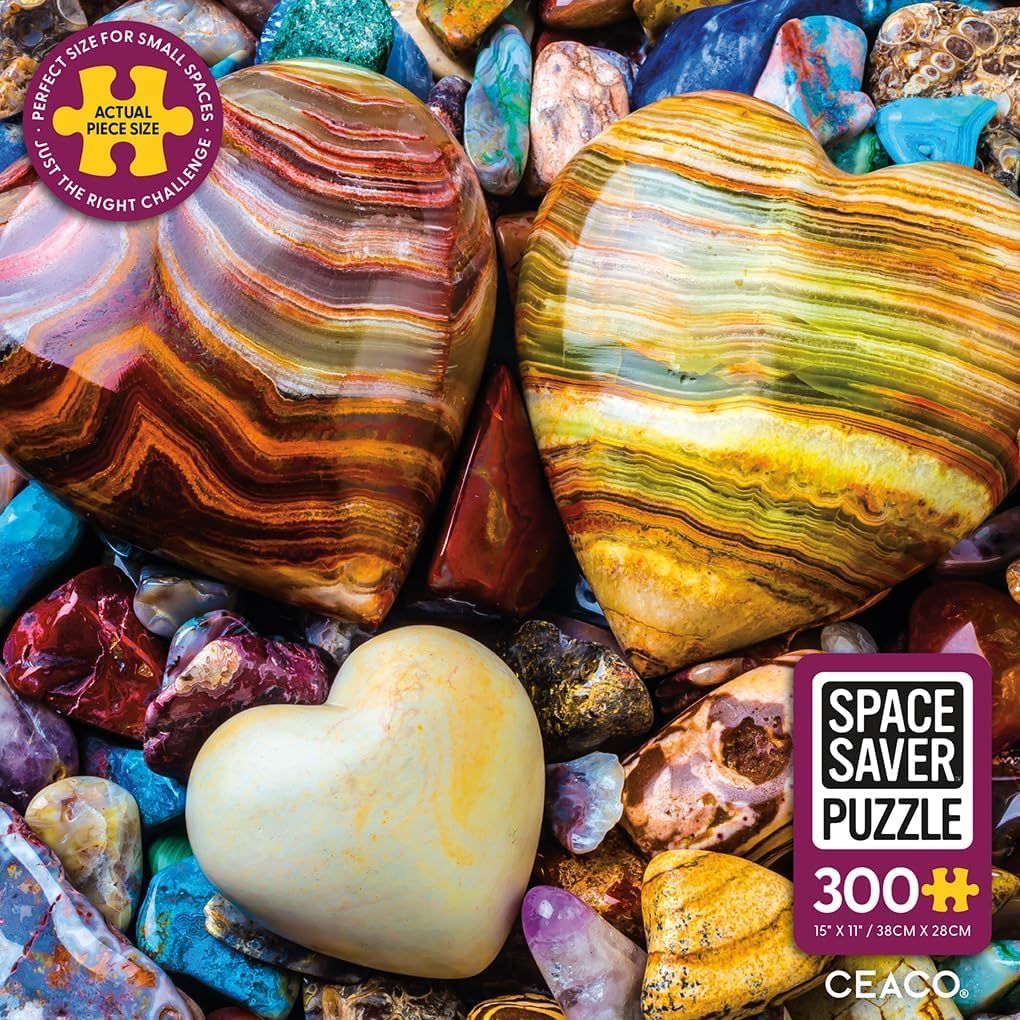 Ceaco - Heart Stones - 300 Large Piece Jigsaw Puzzle for Adults