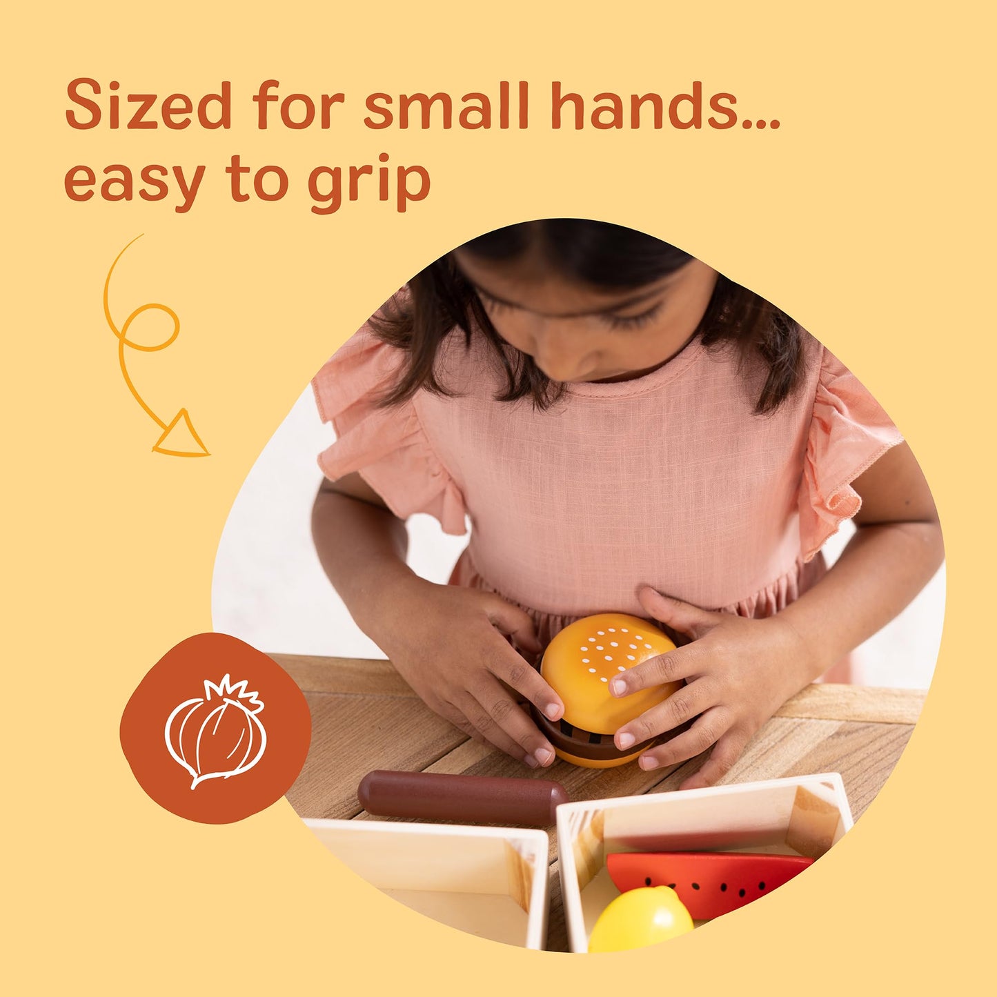 Melissa & Doug Food Groups, 21-Piece Wooden Toys Set of Pretend Play Food & Kids Play Kitchen Accessories, Preschool Toys for Girls & Boys Ages 3+