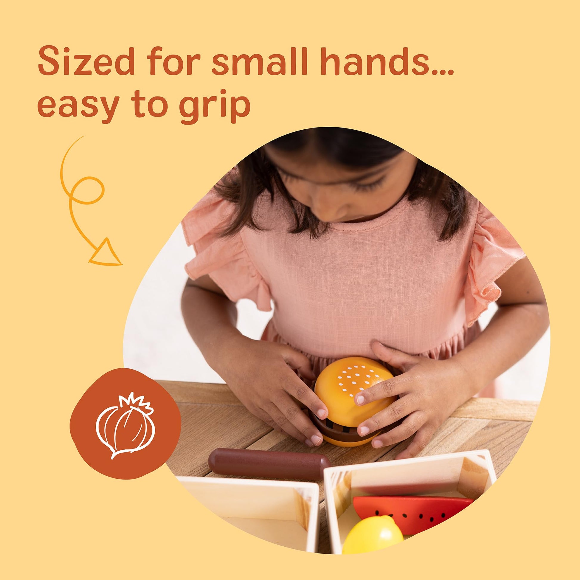 Melissa & Doug Food Groups, 21-Piece Wooden Toys Set of Pretend Play Food & Kids Play Kitchen Accessories, Preschool Toys for Girls & Boys Ages 3+