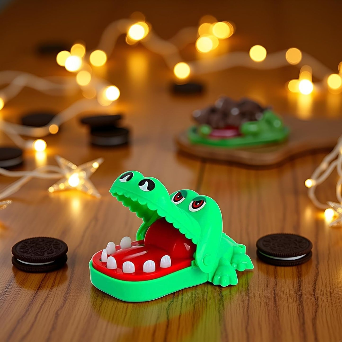 WaigN Green Crocodile Teeth Game for Crocodile Biting Finger Dentist Games, Mini Chomping Alligator Teeth Family Tabletop Party Decor Adult, Car
