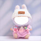 Doll Clothes for 17cm Dolls 4-Piece Set Knitted Hat Cute Clothe Suitable for Dolls Dress up, Keychain Accessories(NO Doll) (Pink)