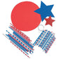 Fun Express Patriotic USA Straw Wreath Craft Kit - Makes 3 - DIY 4th of July Craft Kits