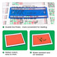 Mahjong Card Line Positioning Set (4Pcs Mahjong Line Finder and 4Pcs Card Sleeve) Applicable for 2026, Quickly Track Line Guides, Easy to Remove