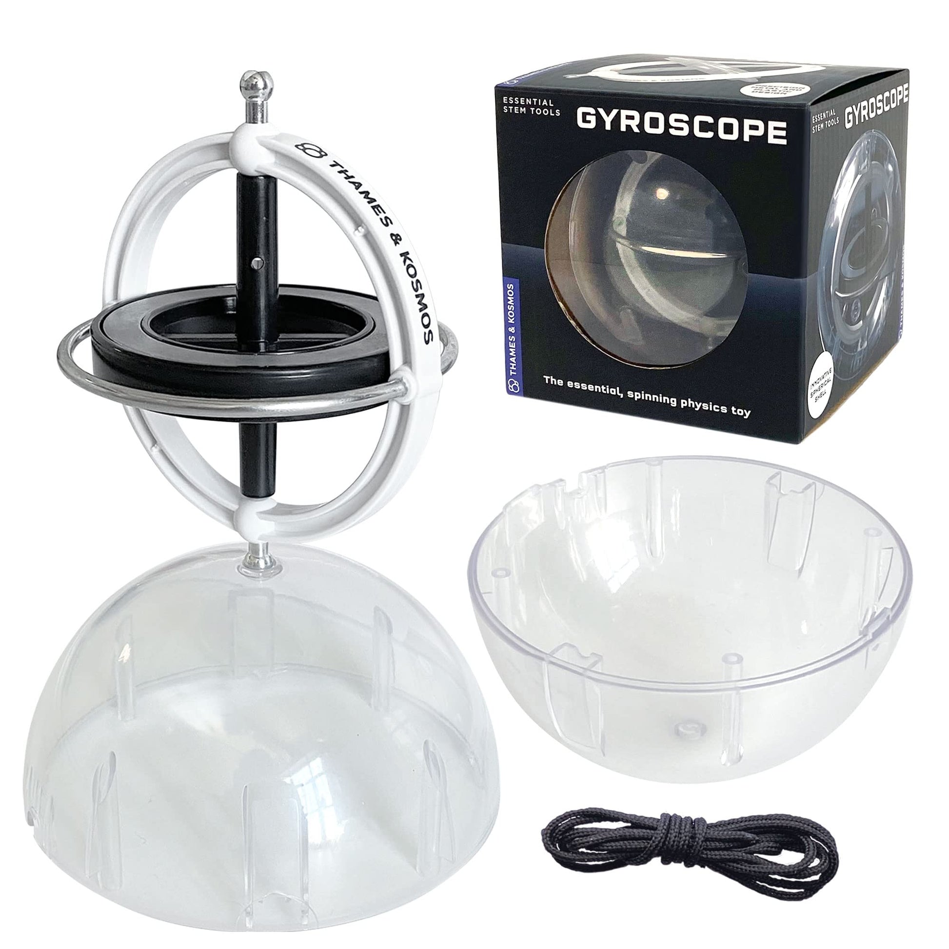Thames & Kosmos Gyroscope | Essential STEM Tools | Classic Physics Science Toy for Kids & Adults | Experiments in Motion, Forces & Gravity | Includes
