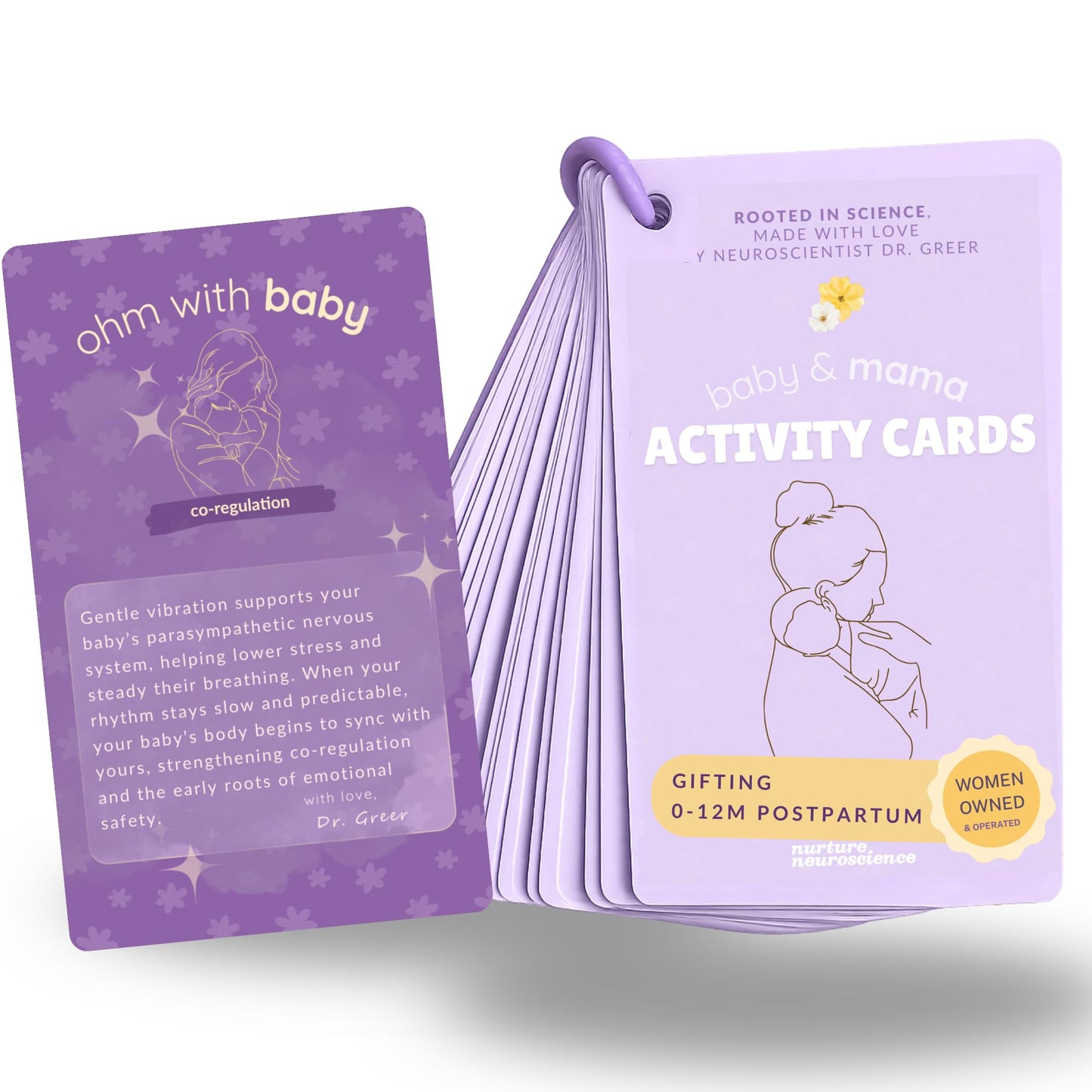 Baby Activity Cards for Newborns, 25 Screen-Free Infant Development Activities Ages 0-12 Months, Sensory Play and Baby Bonding by Neuroscientist