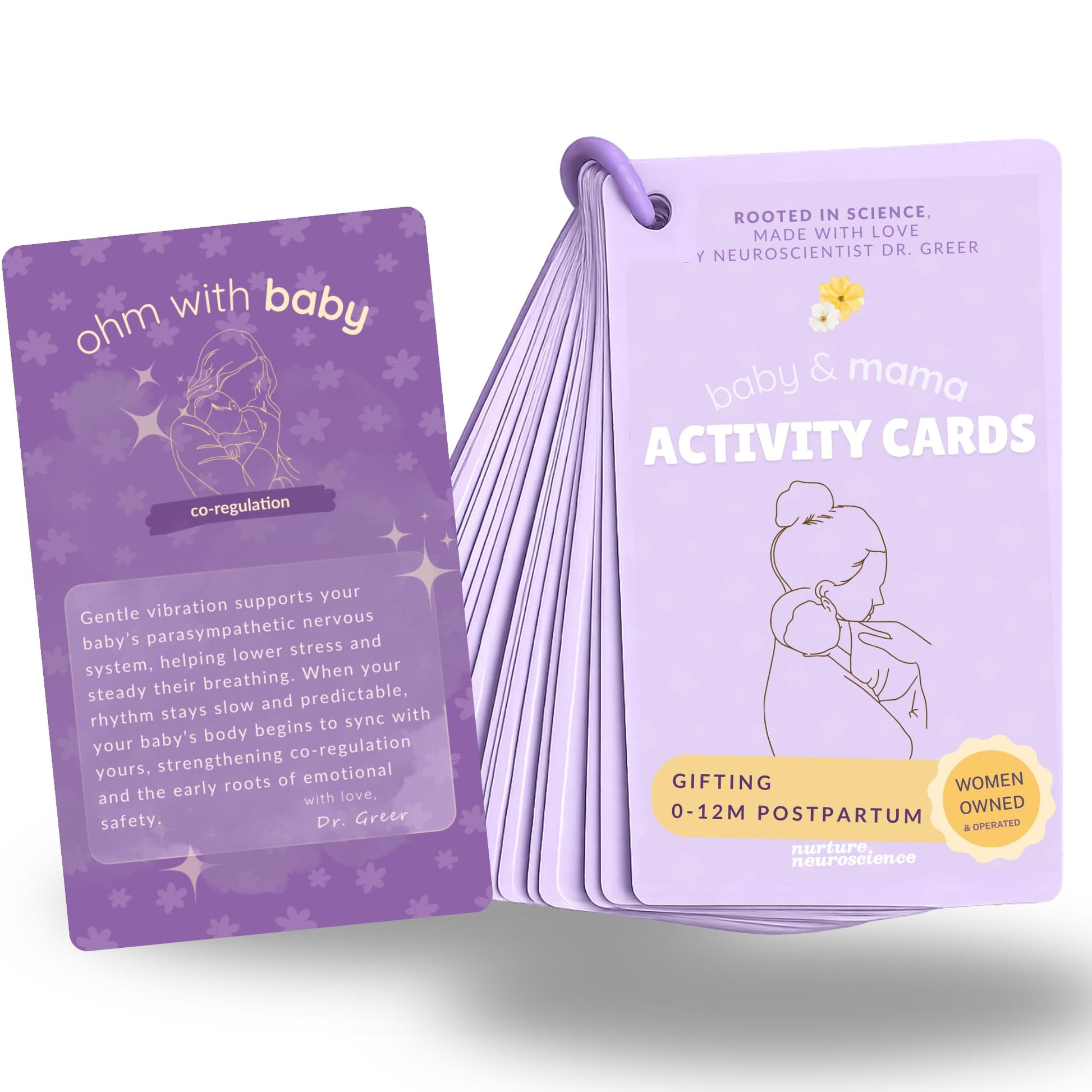 Baby Activity Cards for Newborns, 25 Screen-Free Infant Development Activities Ages 0-12 Months, Sensory Play and Baby Bonding by Neuroscientist