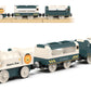 Battery Powered Train Set for Railway System, Electric Train Toys for Wooden Tracks, 3Pcs Motorized Locomotive Trains for Toddlers Compatible