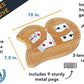 WE Games Classic 29 Cribbage Set - Solid Wood 3 Track Board with Metal Pegs, Unique Design and Cribbage Board Game Set for Adults, 9 Metal Cribbage