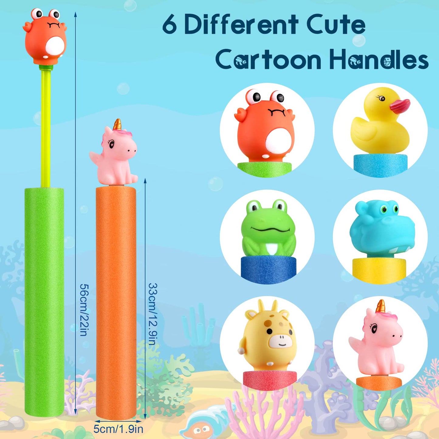Water Squirters for Kids, 6 Pack Water Guns for Toddlers, Water Blaster