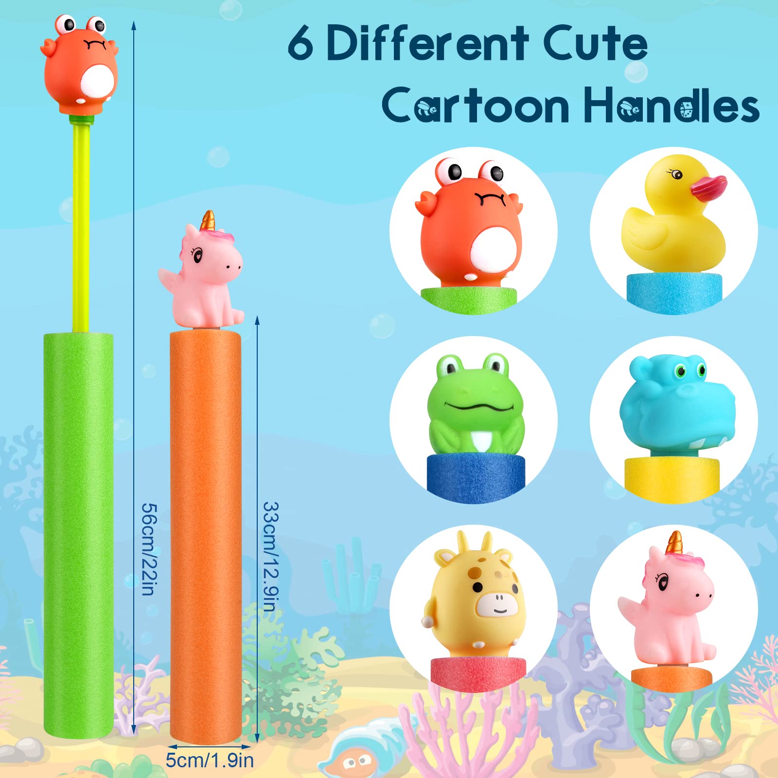 Water Squirters for Kids, 6 Pack Water Guns for Toddlers, Water Blaster