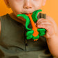 Baby Banana® Dragon Training Teether Toothbrush for Babies and Toddlers, Flexable Silicone with Soft Bristles for Soothing Gums and Cleaning Teeth