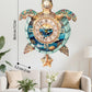 Rnfinewow 3D Puzzles for Adults, 3D Puzzle Sea Turtle Clock Kit (with Pendulum), Wooden Puzzle for Adults Home Wall Decor Clock Christmas Day Puzzle